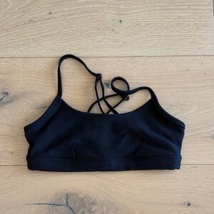 ALO Yoga Black Strappy Sports Bralette